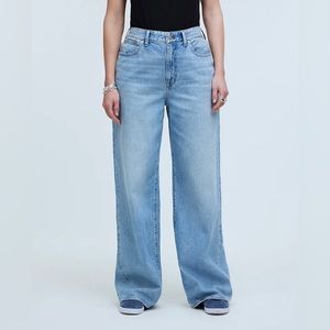Madewell curvy super-wide leg jeans